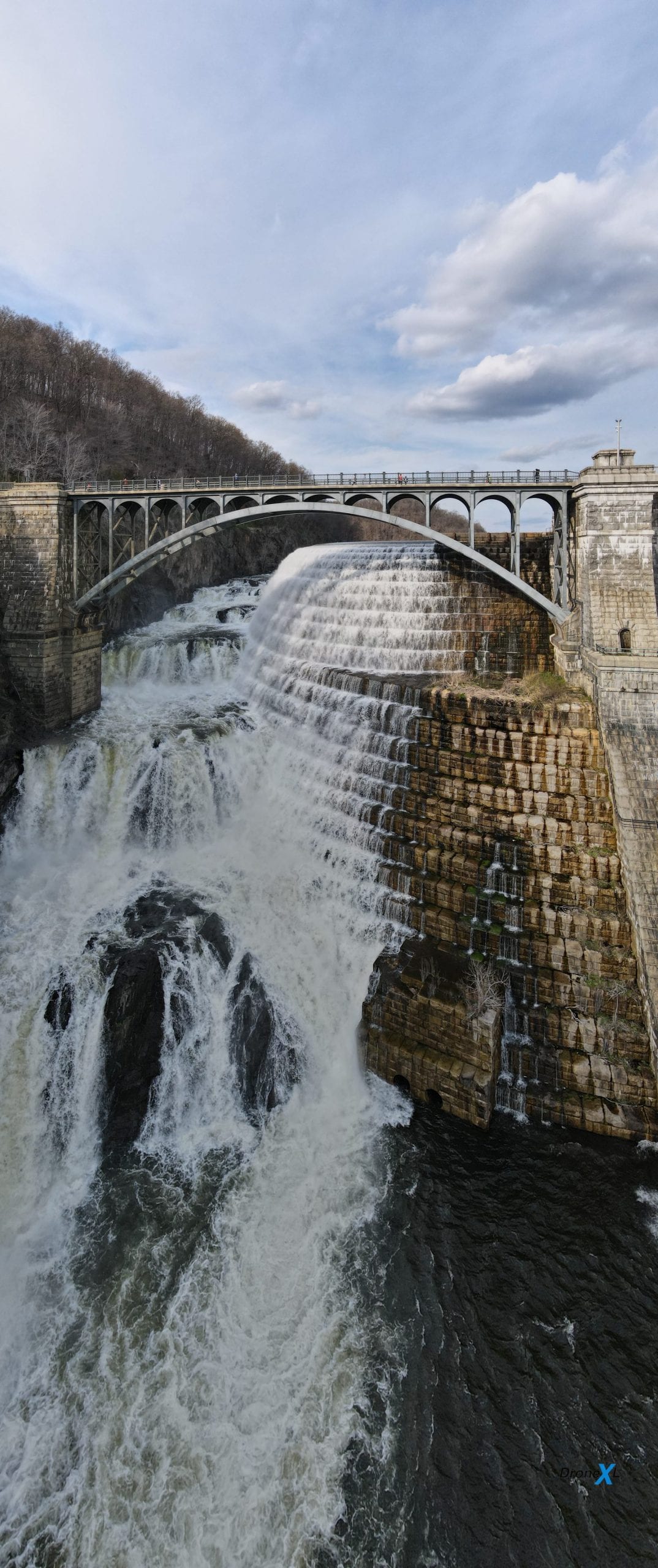 Another vertical panorama of the Croton Dam shot with the DJI Mavic Air 2.