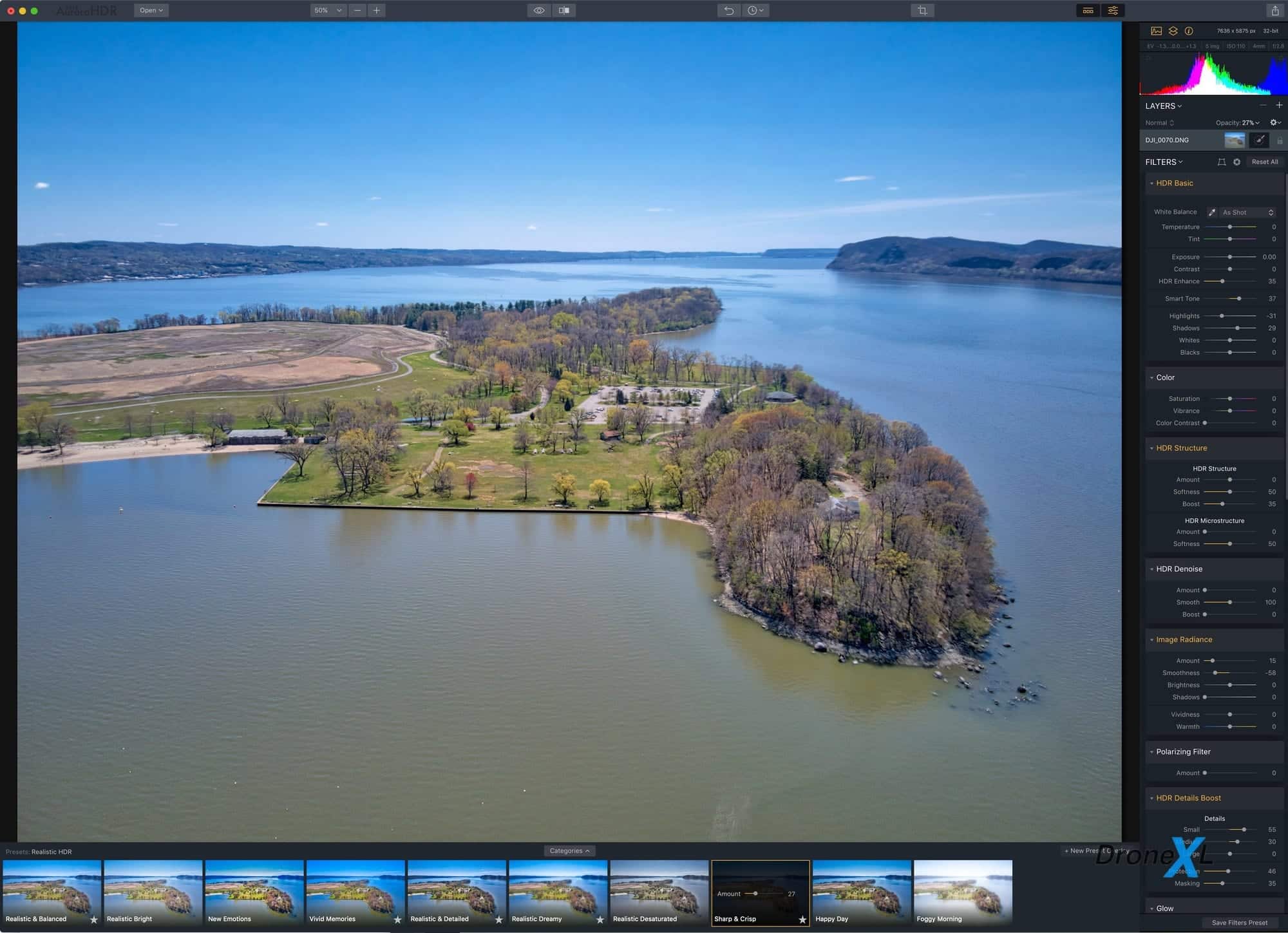 DJI Mavic Air 2 bracketing - 48MP DNG RAW JPG and HDR files to download Aurora HDR