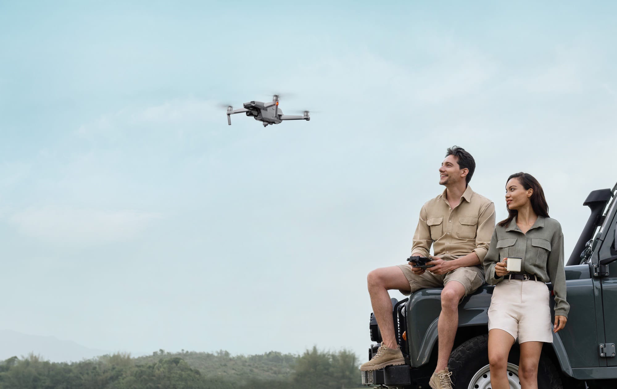 DJI Mavic Air 2 press photo accompanying the drone's camera feature announcement.