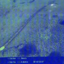 Aerial view from a police drone searching for hikers violating containment measures in France.