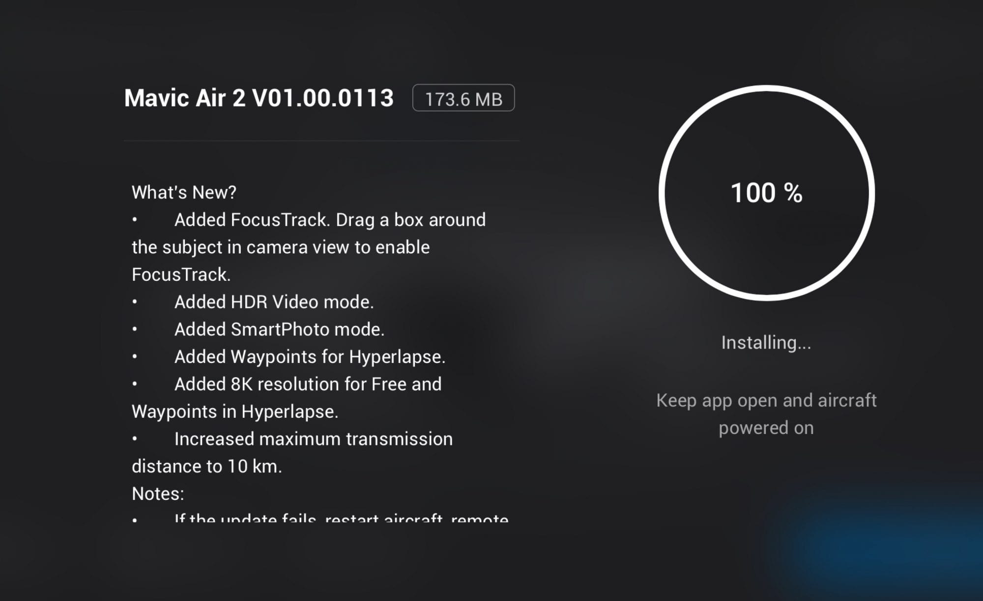 Mavic Air 2 firmware