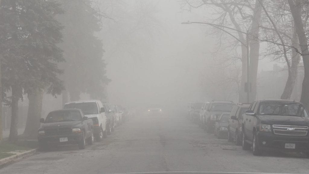 Drone captures dust cloud sweeping over Little Village
