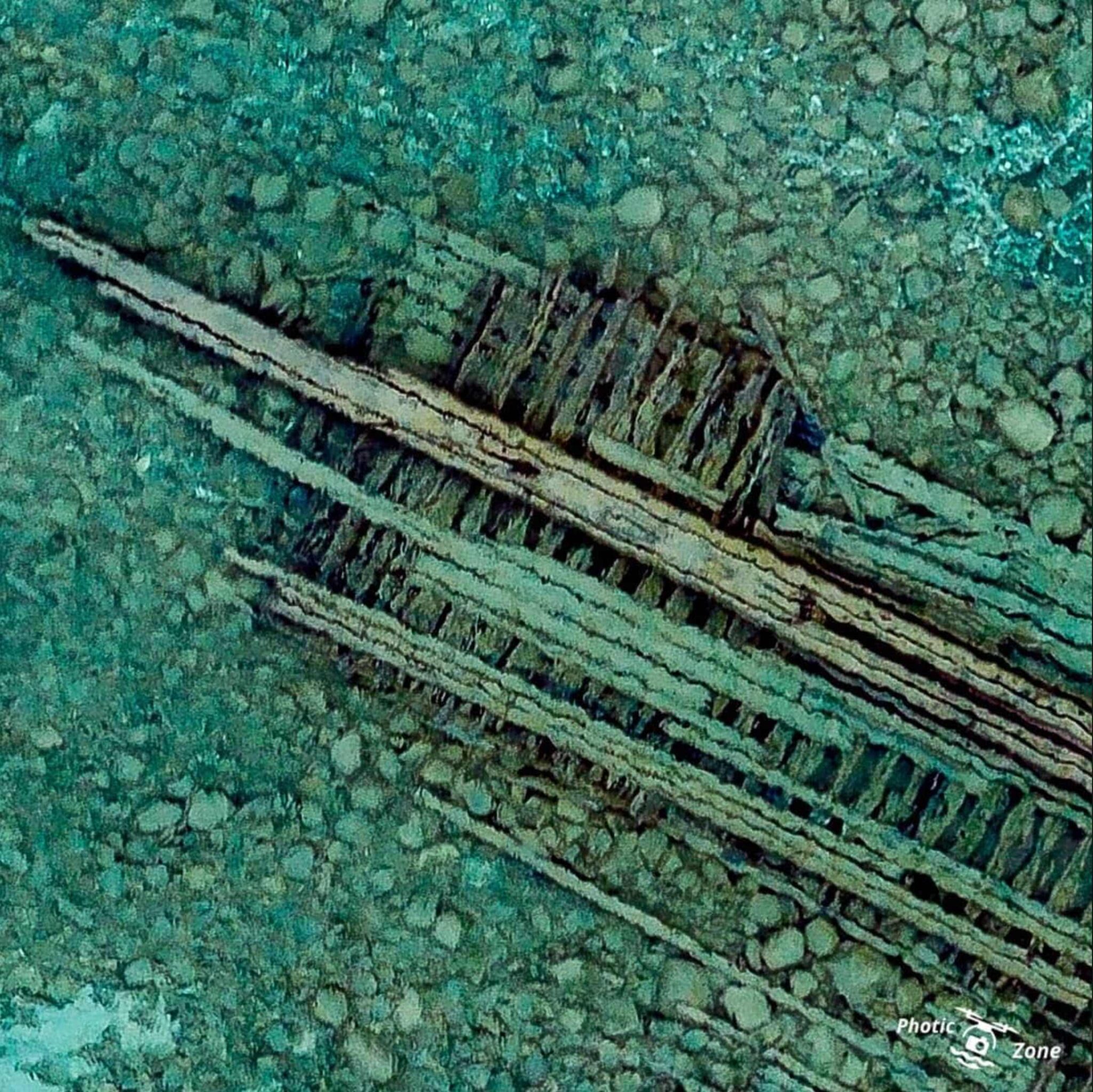 Shipwrecks in Lake Michigan are easy to spot with a drone