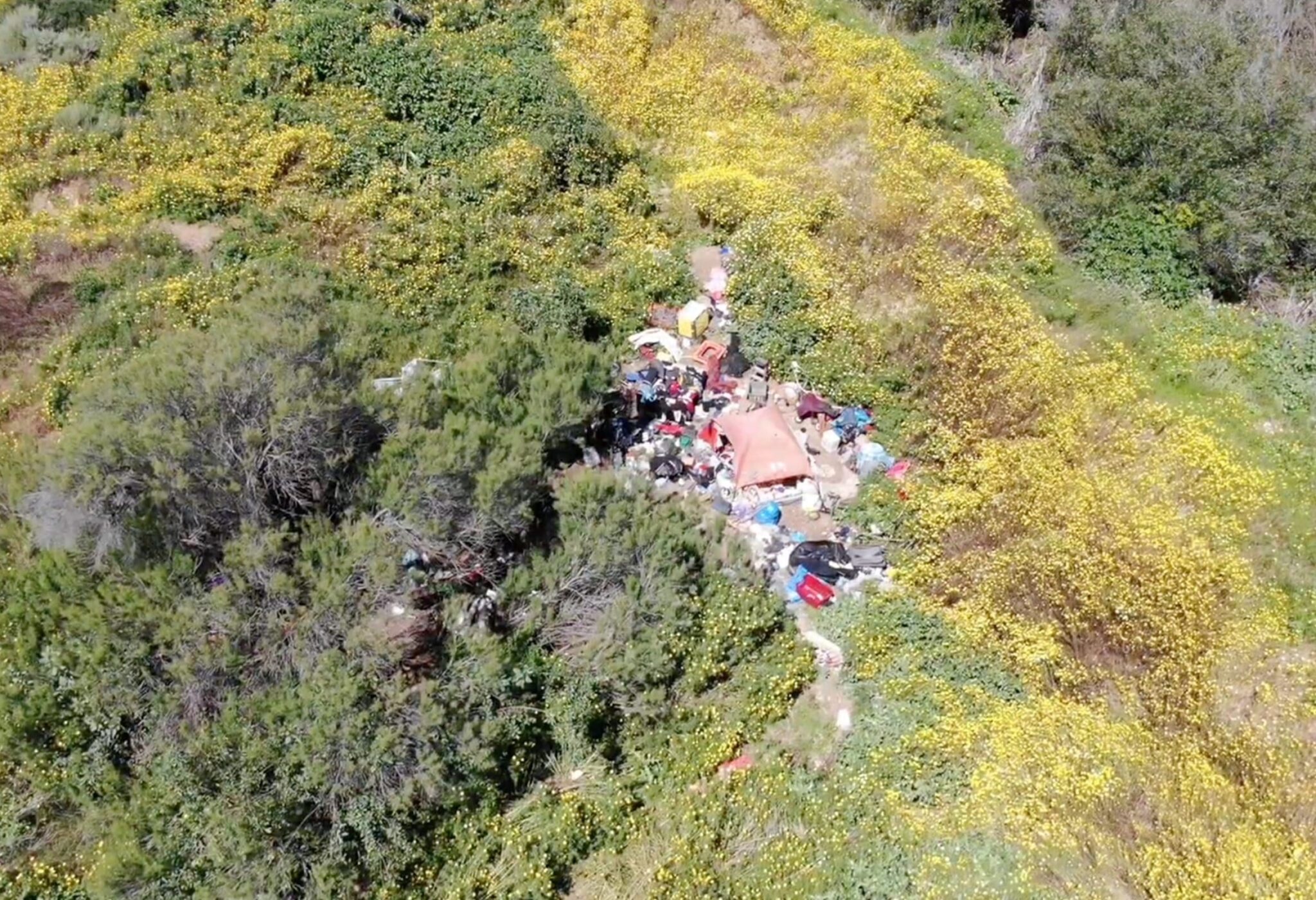 Chula Vista police drone footage from a homeless outreach operation during the COVID-19 pandemic.