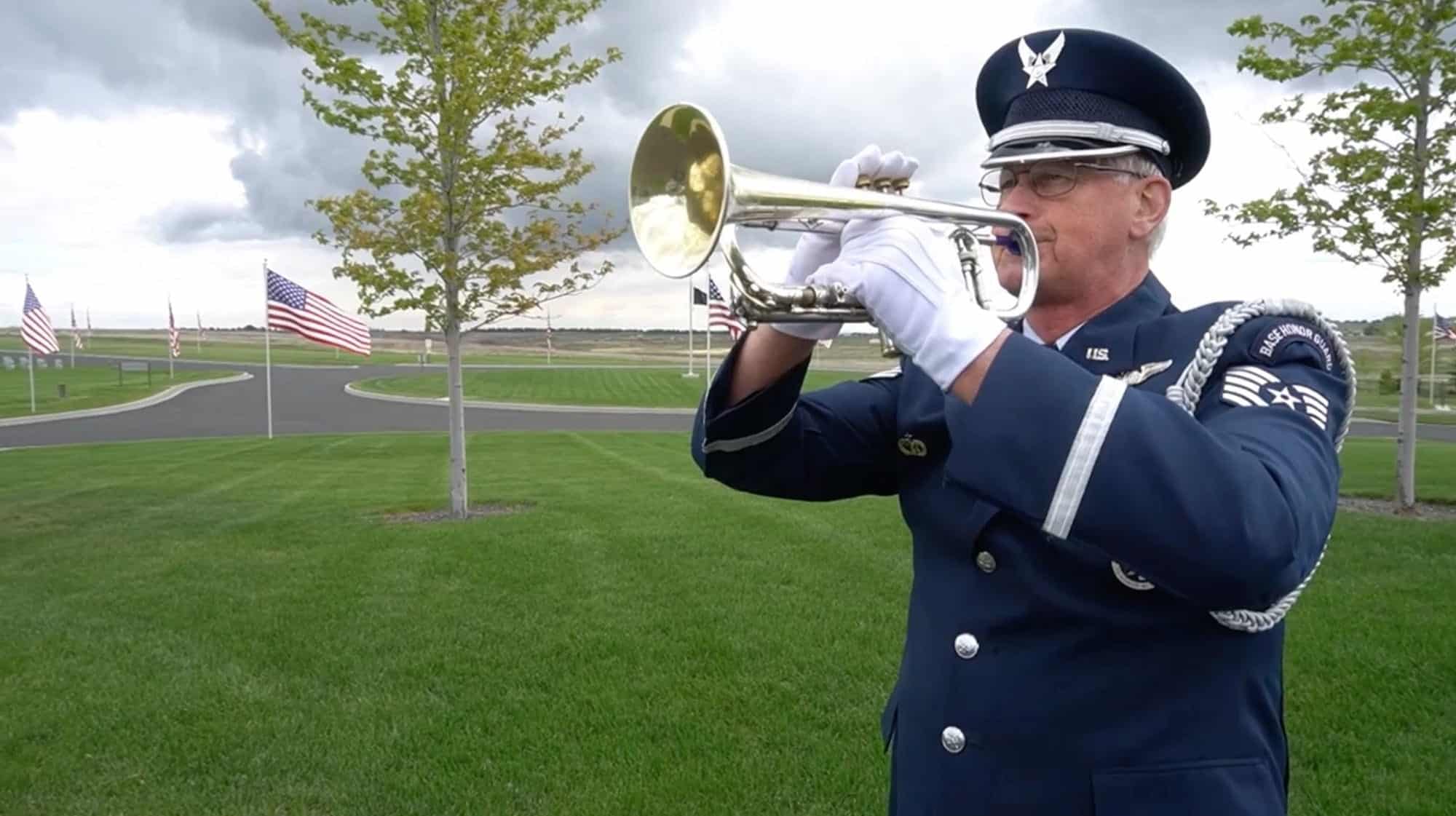 Still from KC Sealock's Memorial Day drone video honoring veterans and fallen heroes.