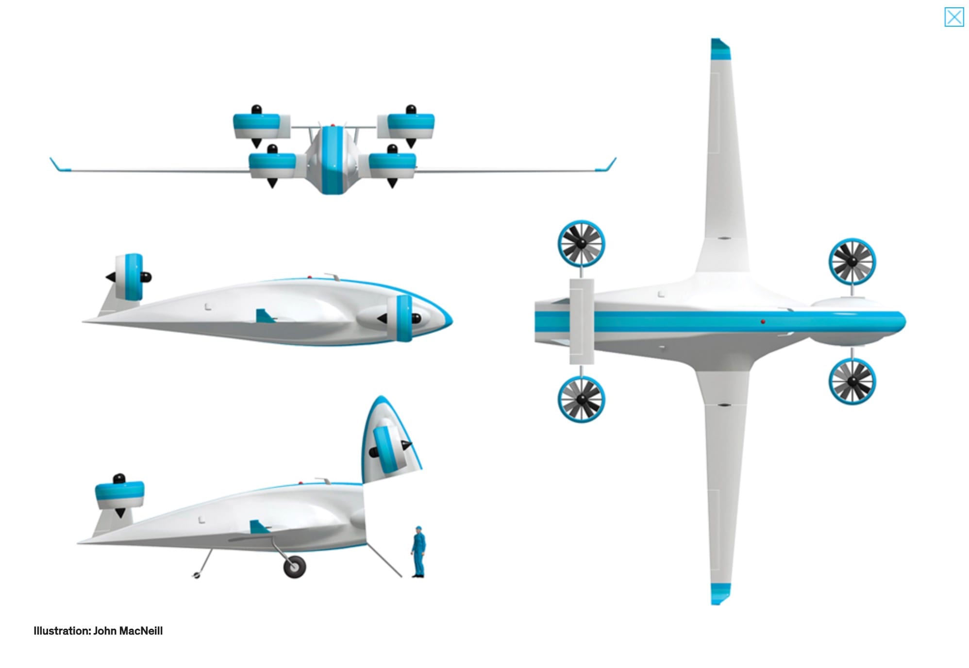 Sabrewing Rhaegal unmanned cargo aircraft designed for air freight transportation.