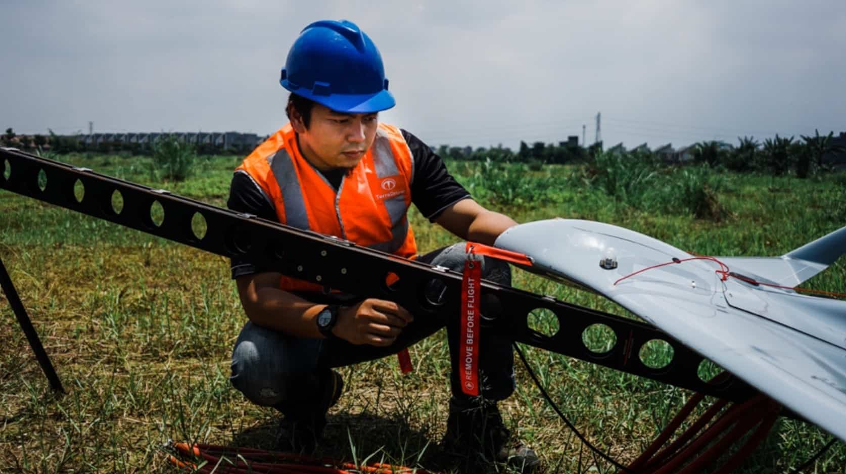 Terra Drone Technology Malaysia team at the company's new base in Technology Park Malaysia, Kuala Lumpur.