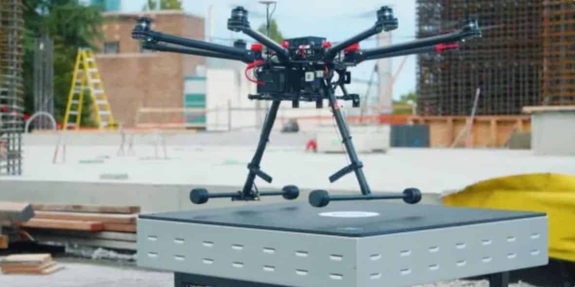 WiBotic wireless drone charging system, which charges drones without a wired connection.