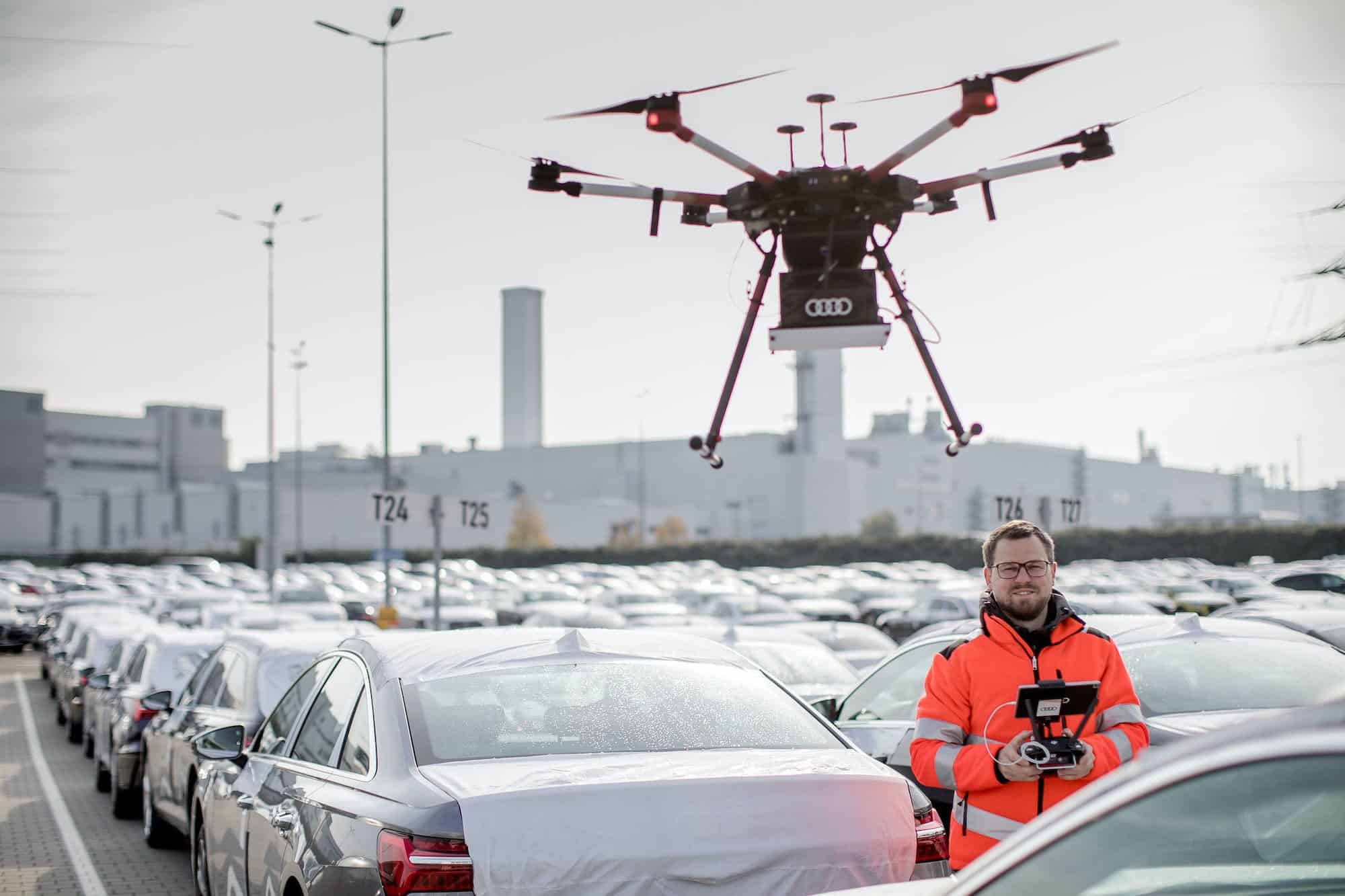Audi uses drones to increase efficiency at Neckarsulm facility