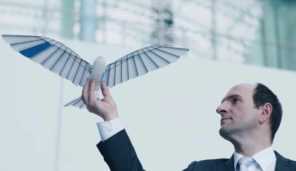 Festo BionicSwift drone that flaps its wings to fly like a real bird.