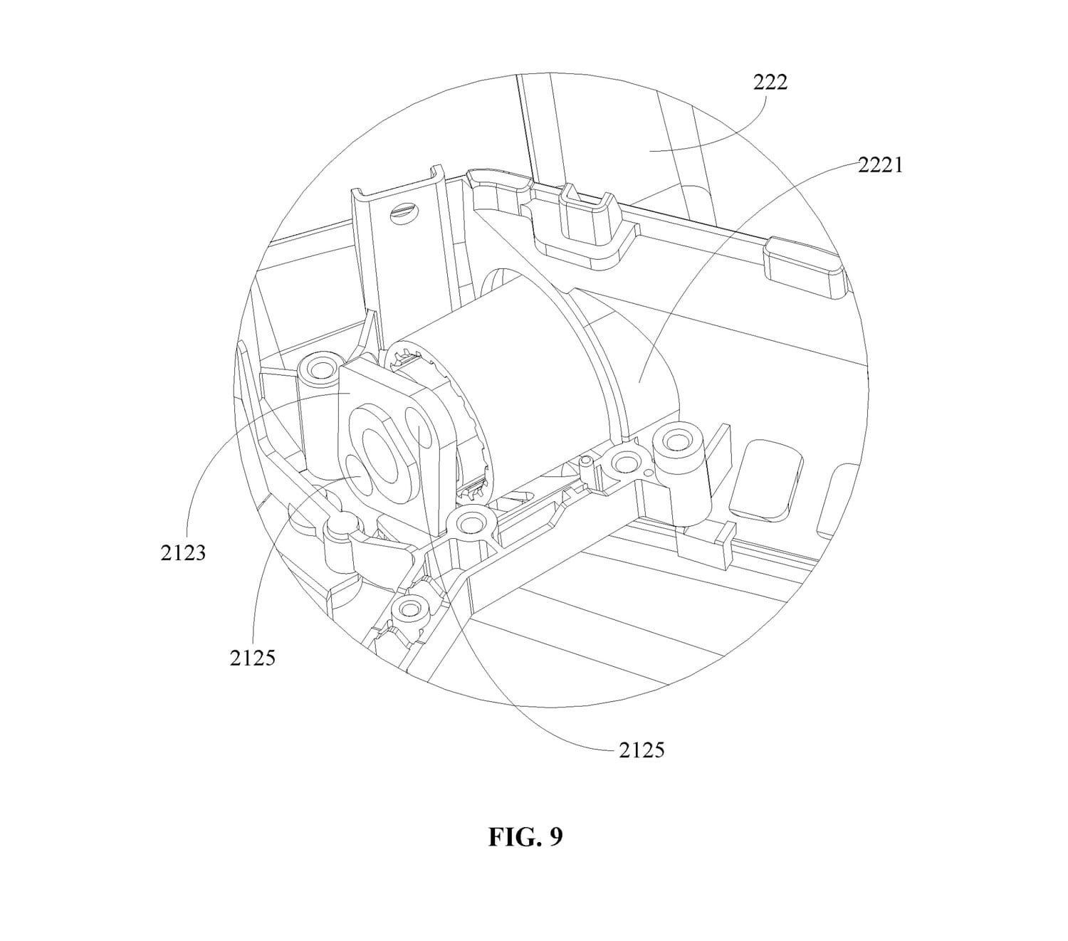 DJI patent drawing of the folding arm mechanism likely used on the Mavic 2.