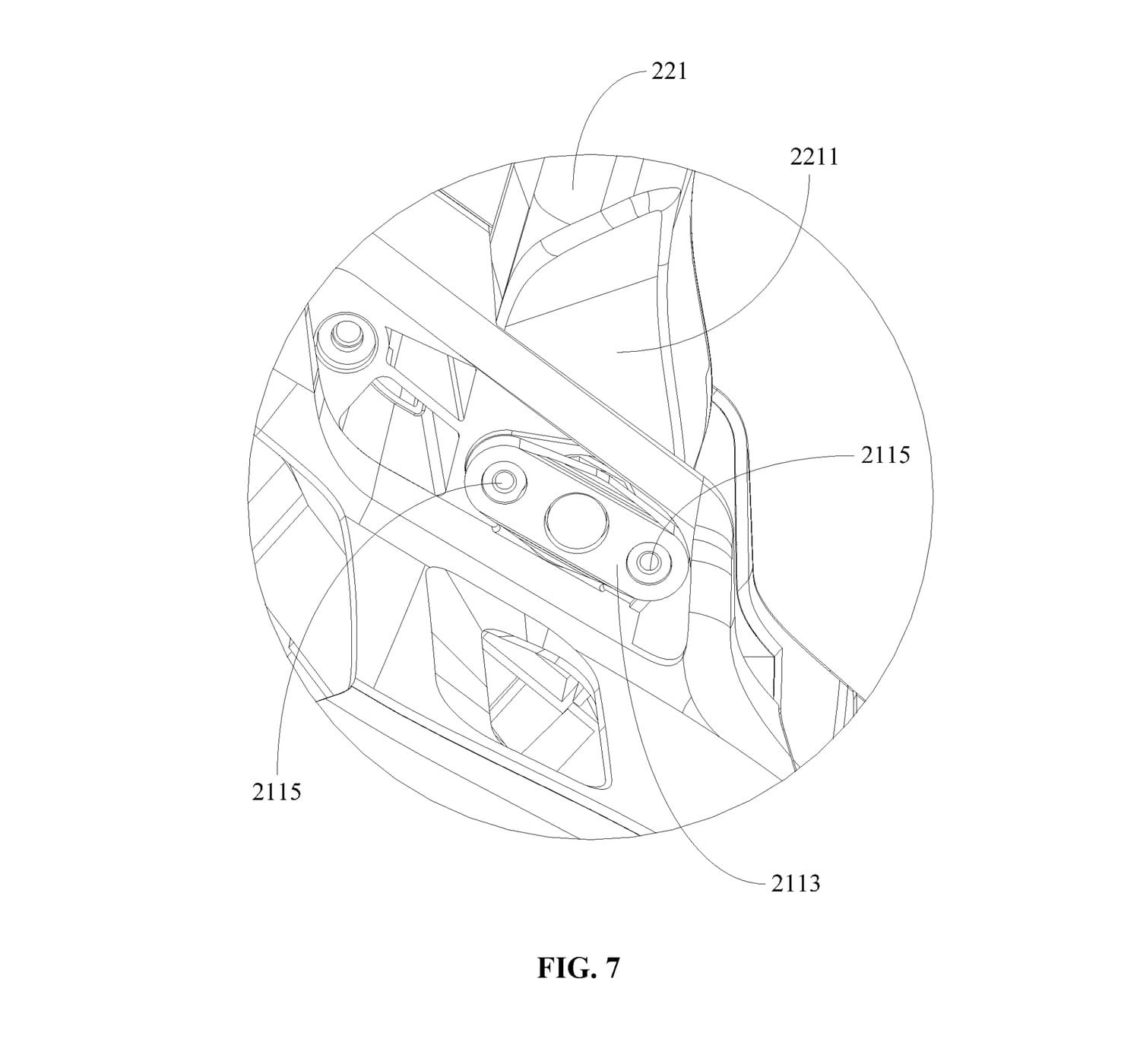 Another figure from the same DJI filing, showing an arm in its folded state.