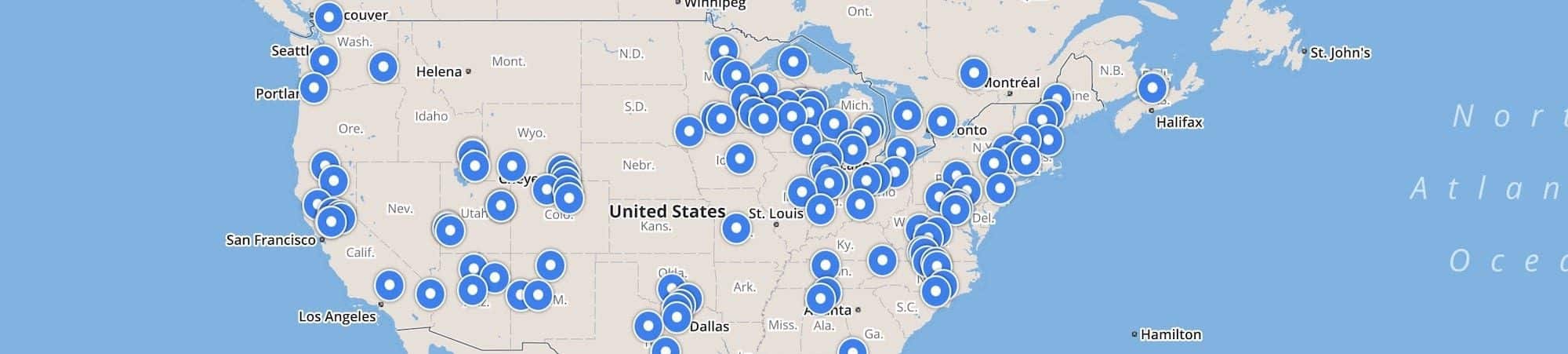 Screenshot of DJI's interactive Drone-Assisted Rescues Worldwide map.