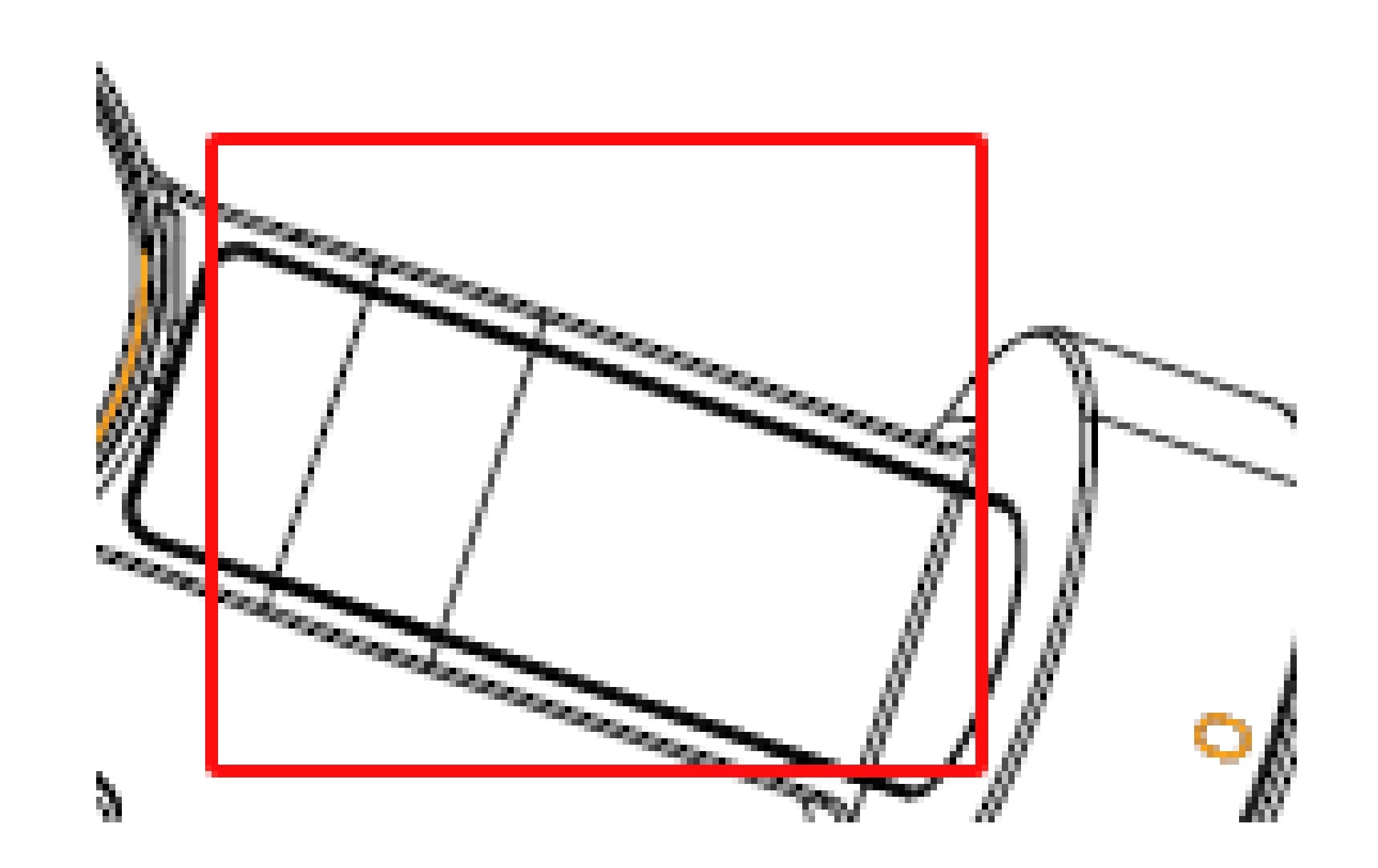 FCC filing diagram showing the label location on the DJI Osmo Mobile 4 gimbal arm.