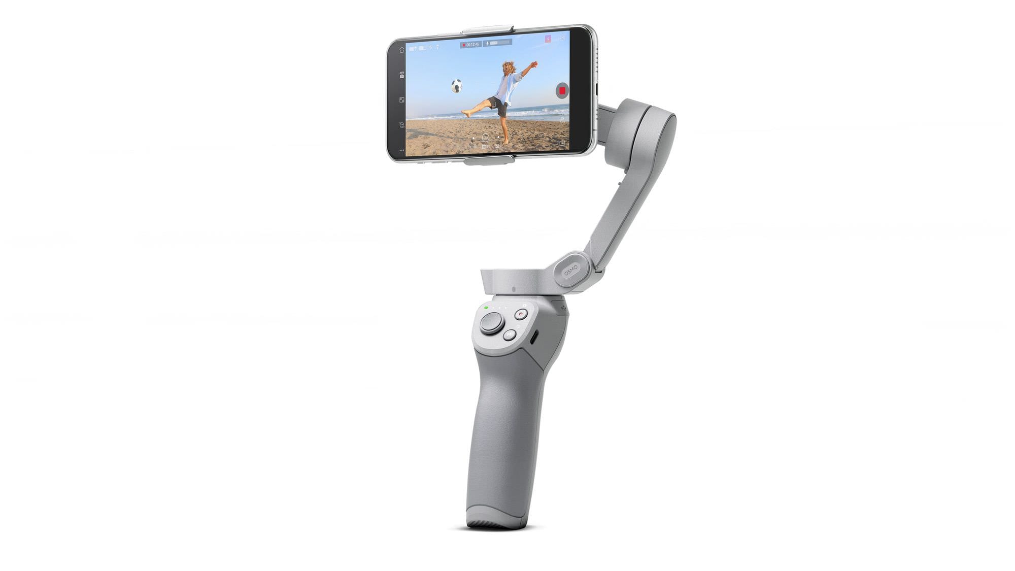 DJI OM 4 smartphone stabilizer with folding design for everyday carry.