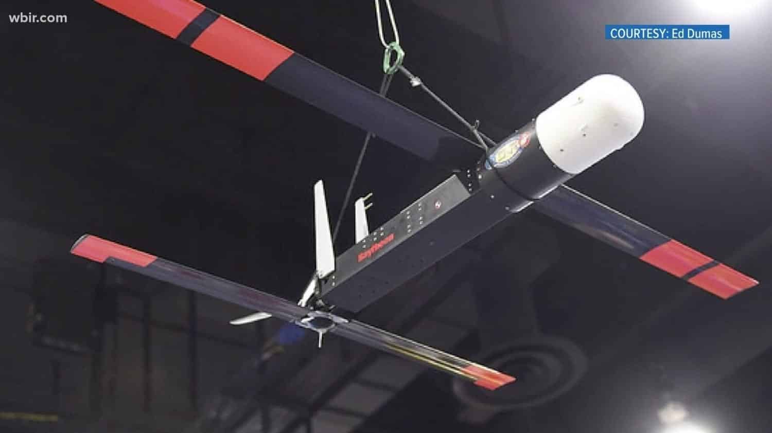 Disposable Coyote drone developed by East Tennessee scientists to study hurricanes.