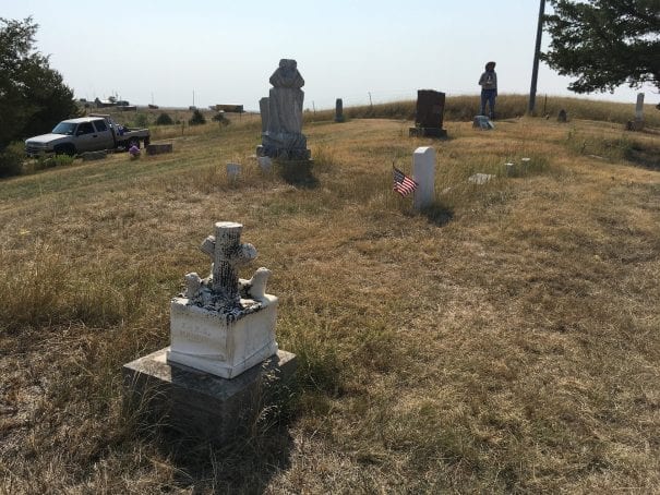 Drone mapping of the Cedar Hills Cemetery at Fort Pierre, South Dakota, to locate unmarked graves.