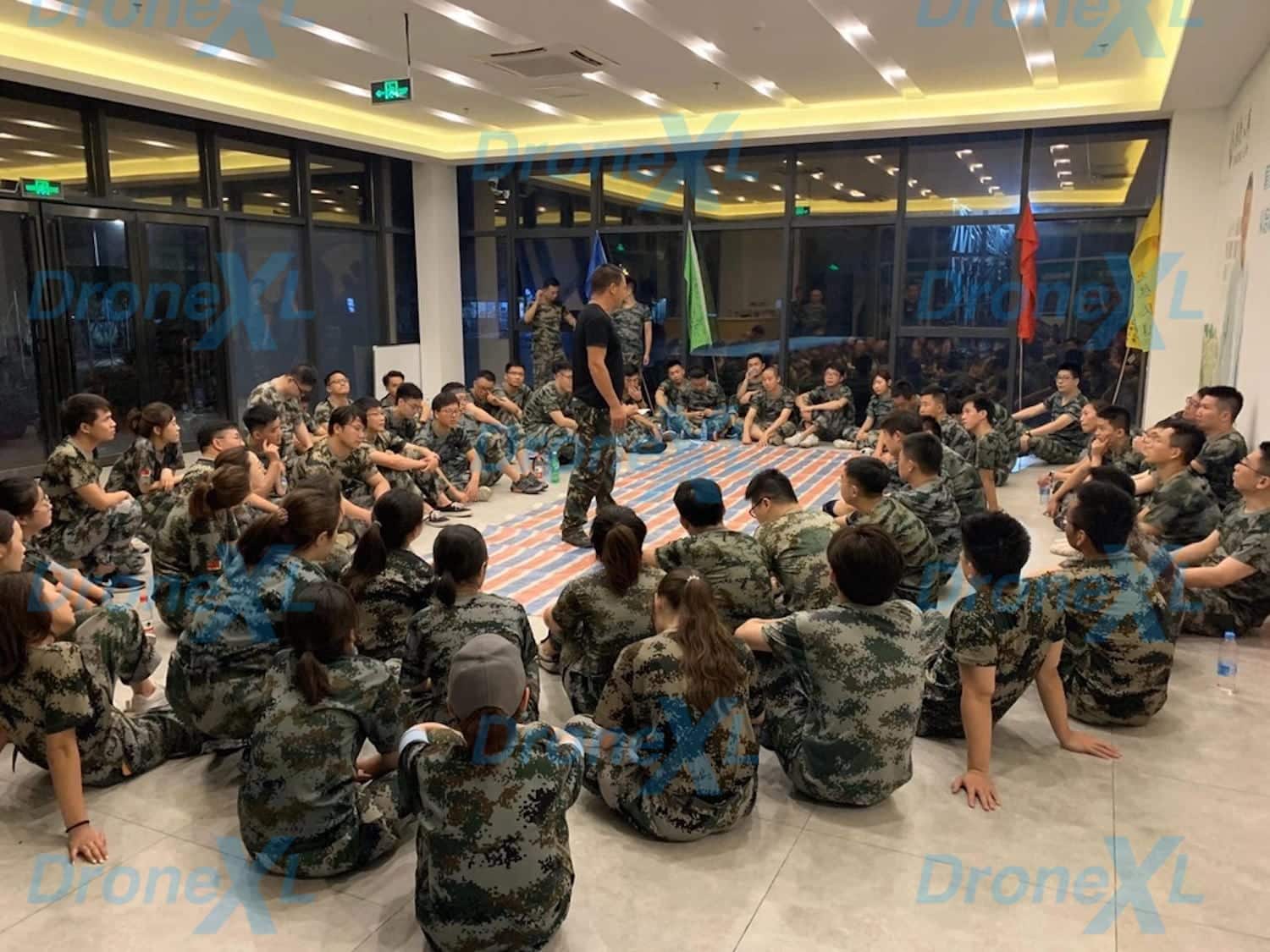 DJI employees during the four-day military-style training at Whampoa Military Academy.