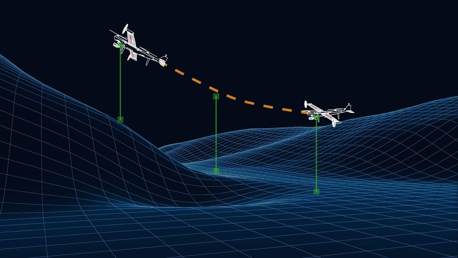 Autel Dragonfish VTOL fixed-wing drone in a promotional graphic from Autel Robotics.