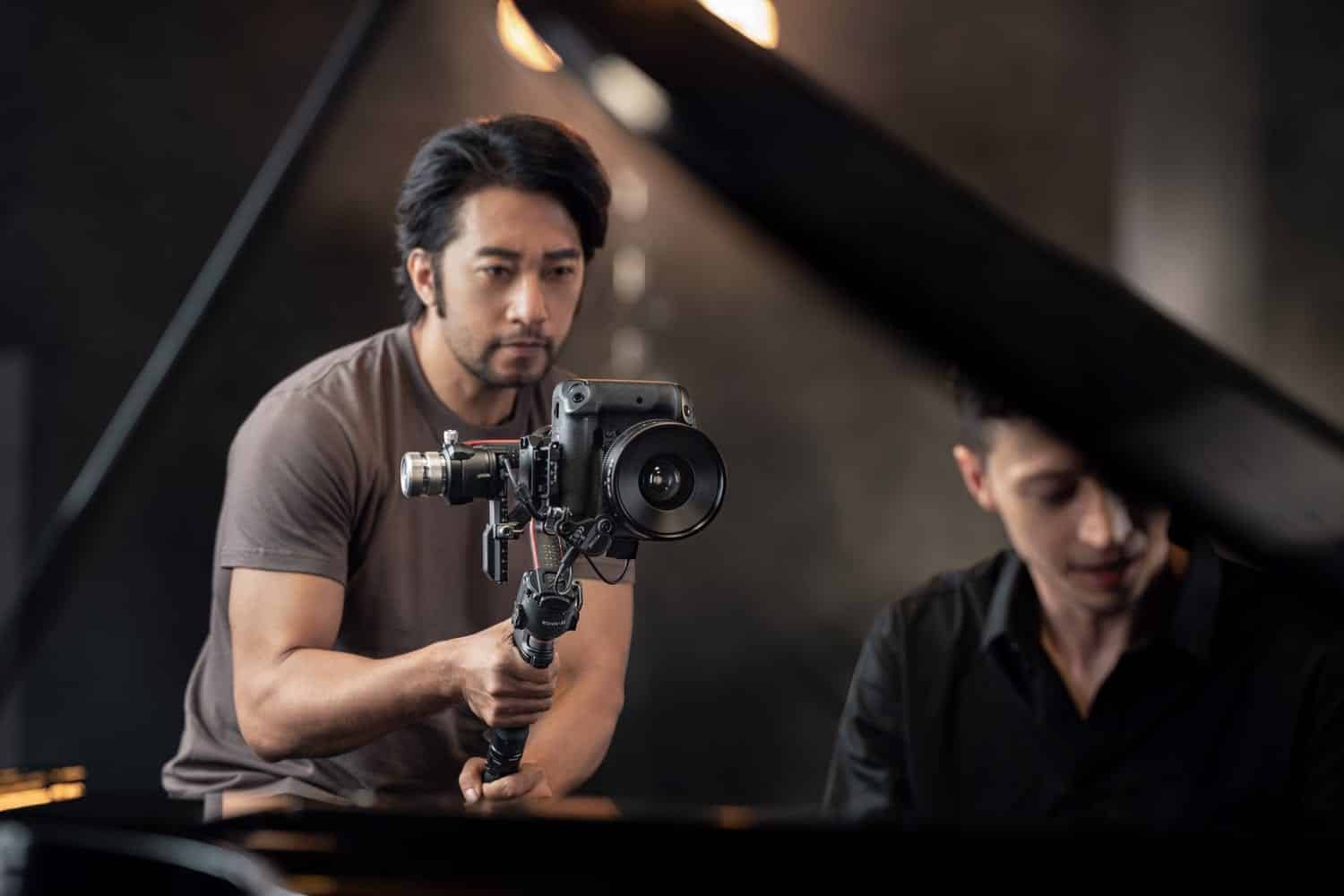 DJI RS 2 three-axis camera gimbal in DJI's official launch gallery.