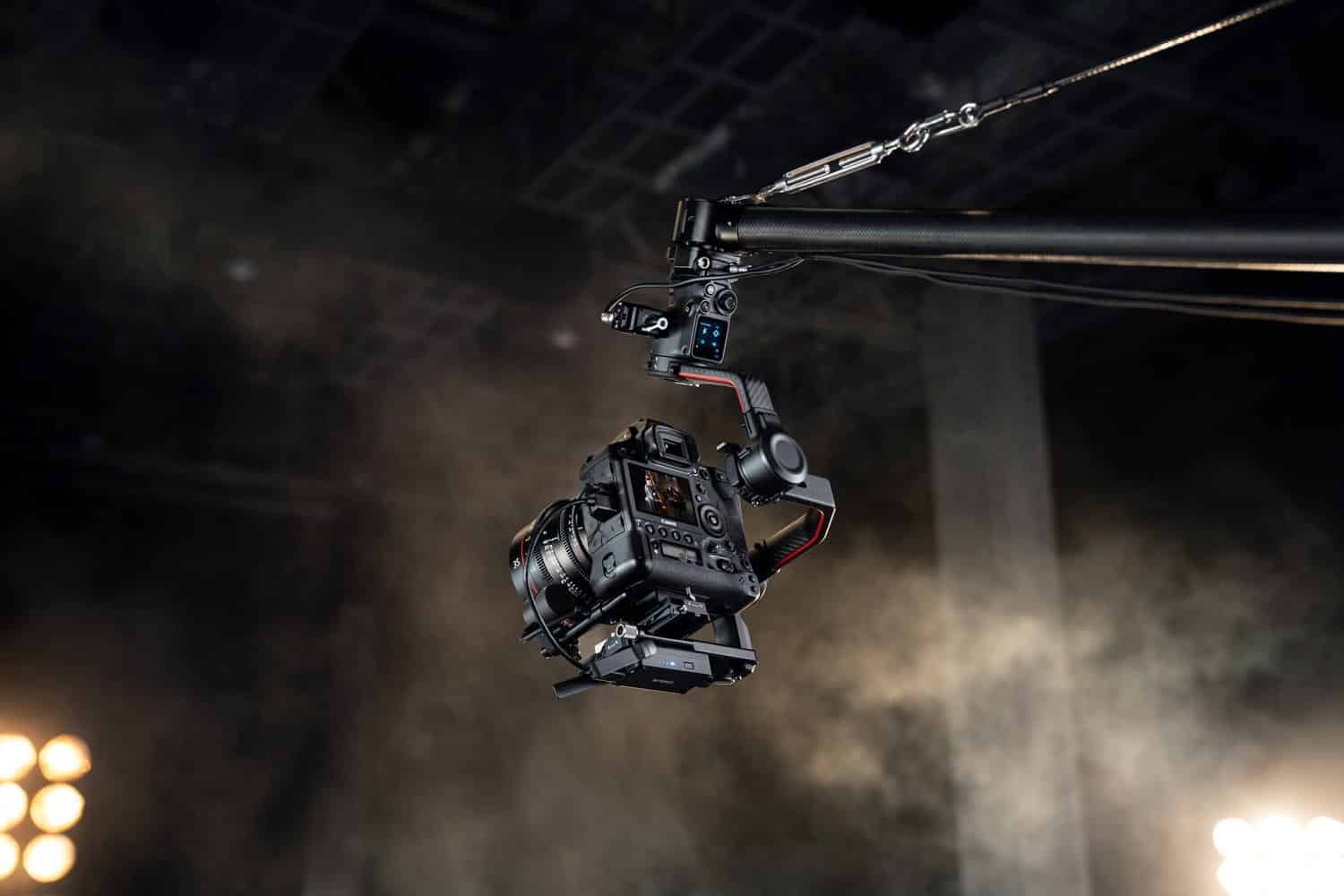 DJI RS 2 three-axis camera gimbal in DJI's official launch gallery.