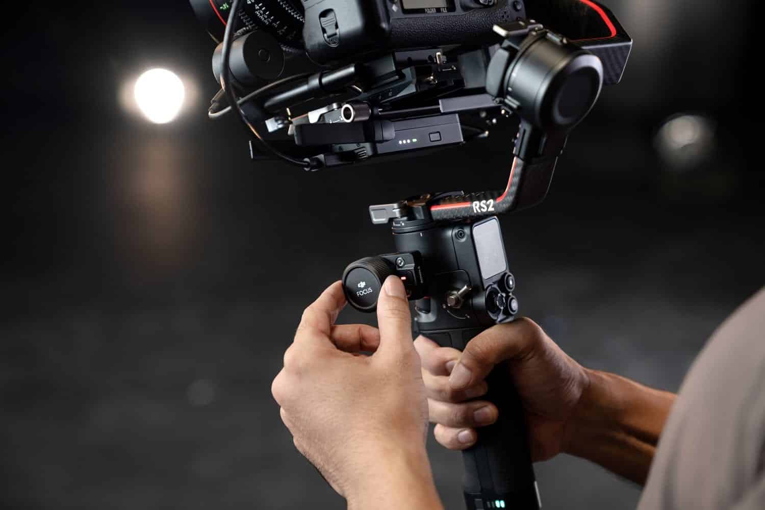 DJI RS 2 three-axis camera gimbal in DJI's official launch gallery.