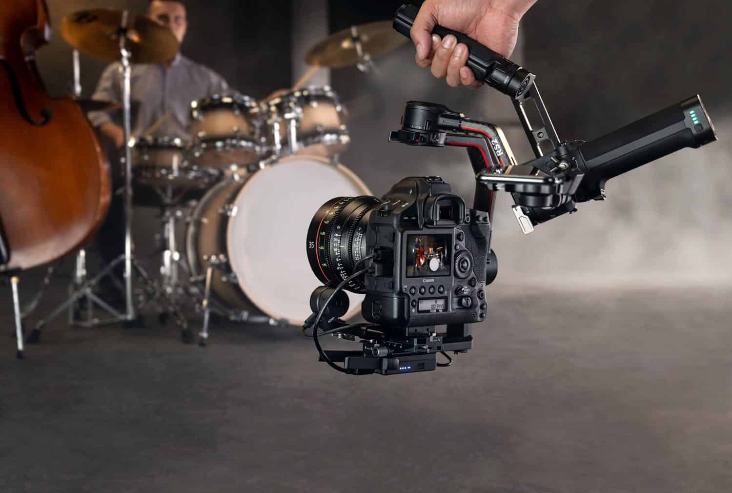 DJI RS 2 three-axis camera gimbal in DJI's official launch gallery.
