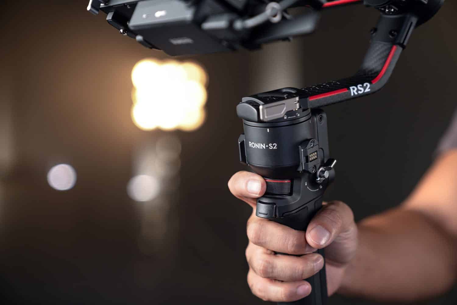 DJI RS 2 three-axis camera gimbal in DJI's official launch gallery.