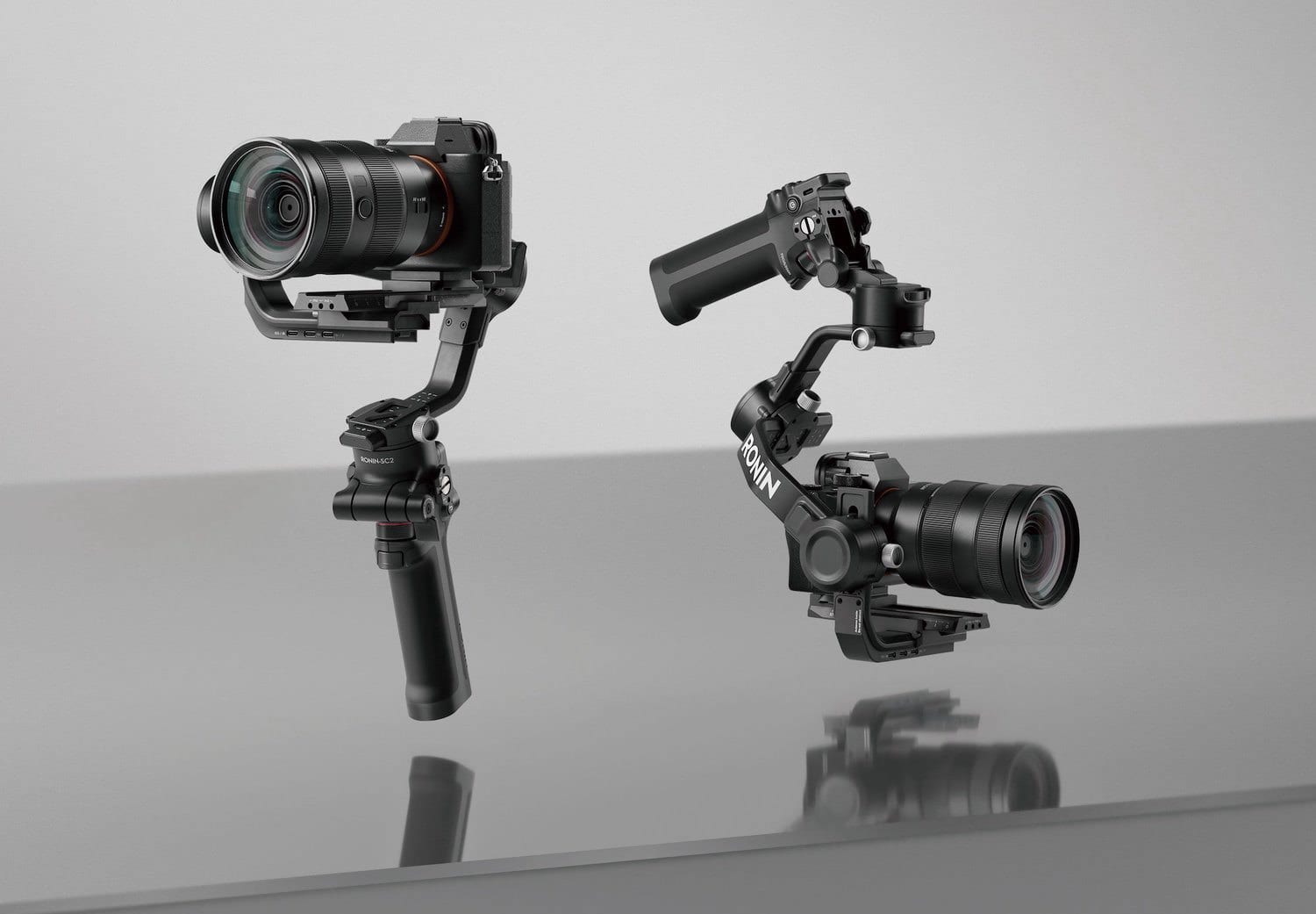 DJI RSC 2 folding camera gimbal in DJI's official launch gallery.