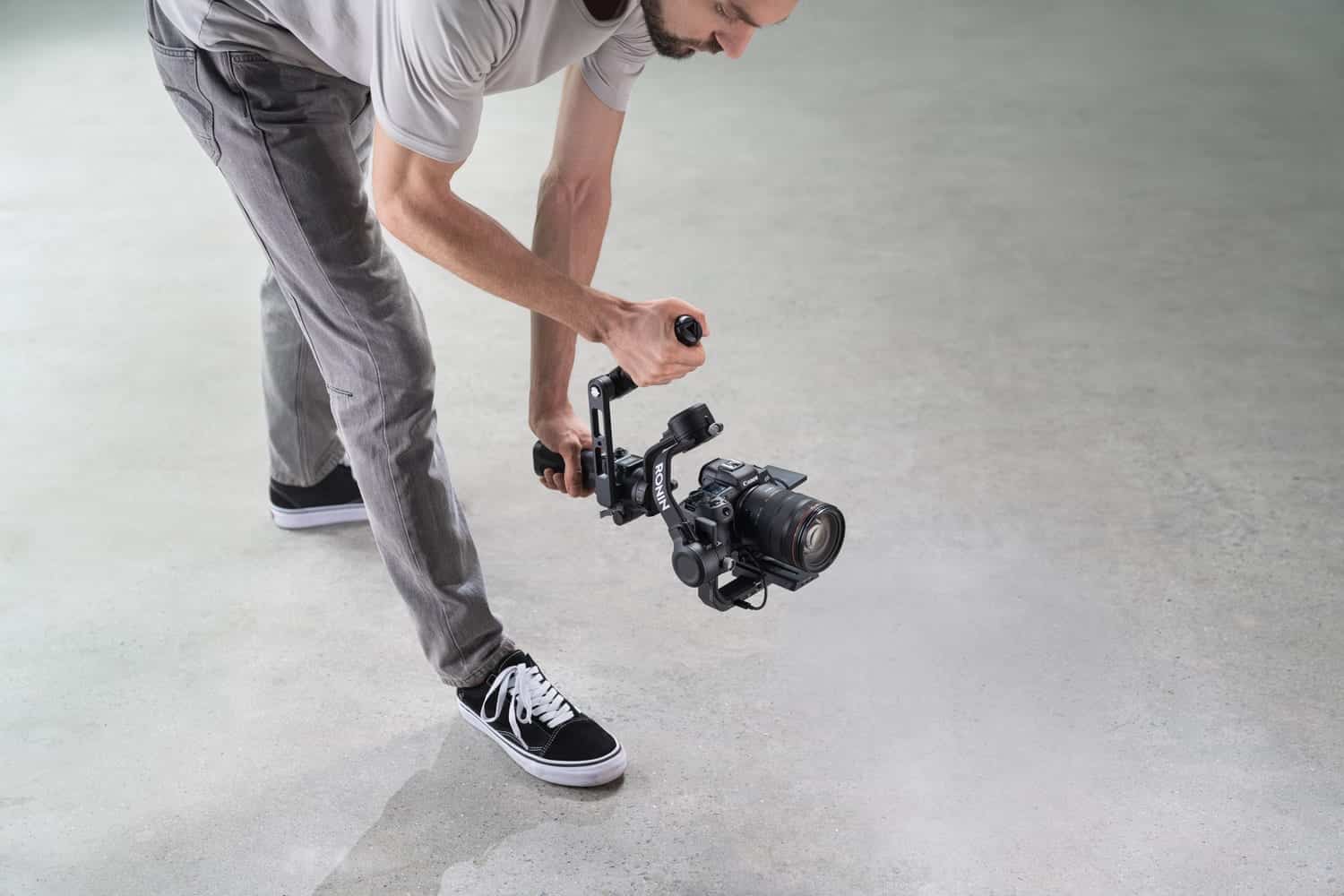 DJI RSC 2 folding camera gimbal in DJI's official launch gallery.