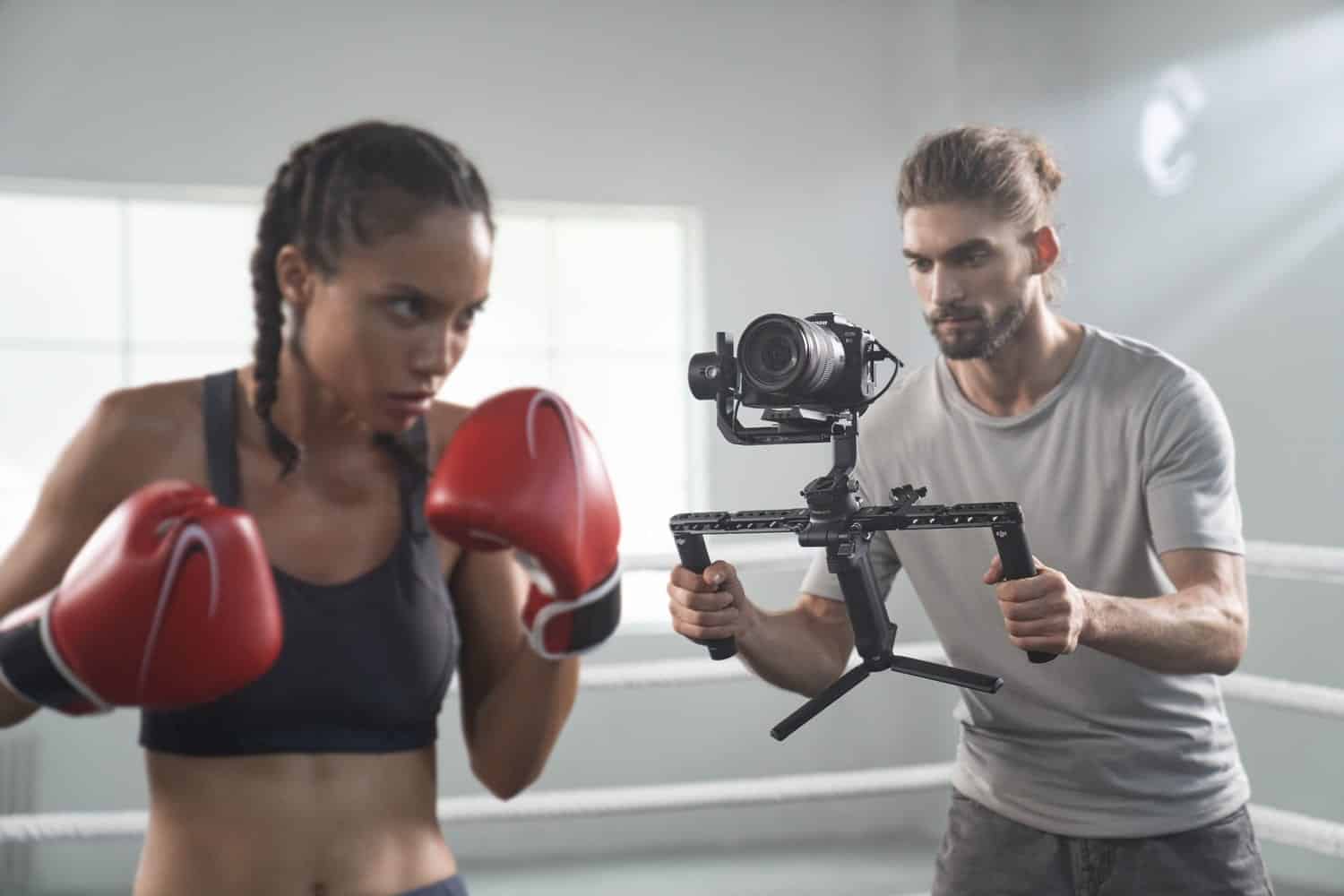 DJI RSC 2 folding camera gimbal in DJI's official launch gallery.