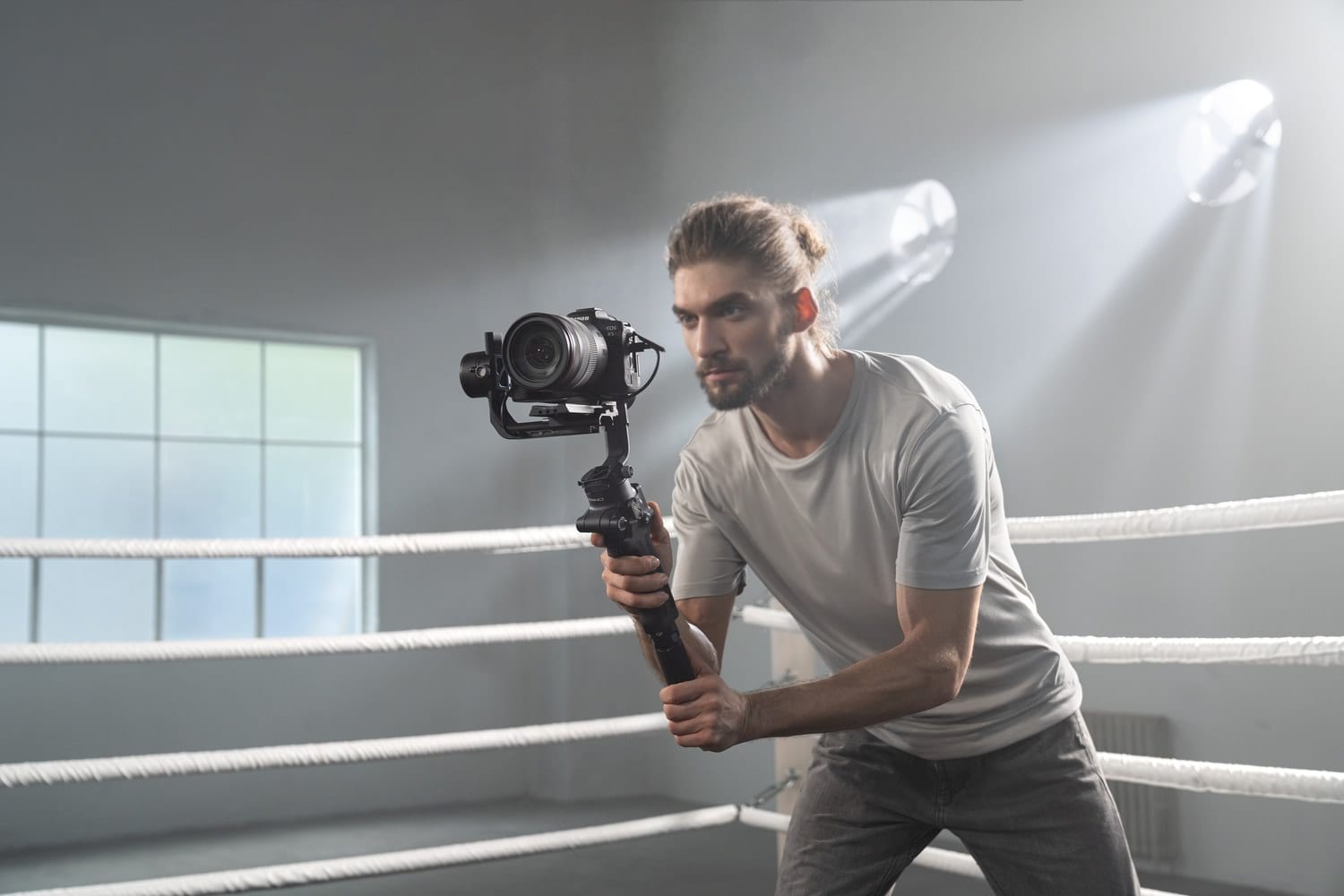 DJI RSC 2 folding camera gimbal in DJI's official launch gallery.