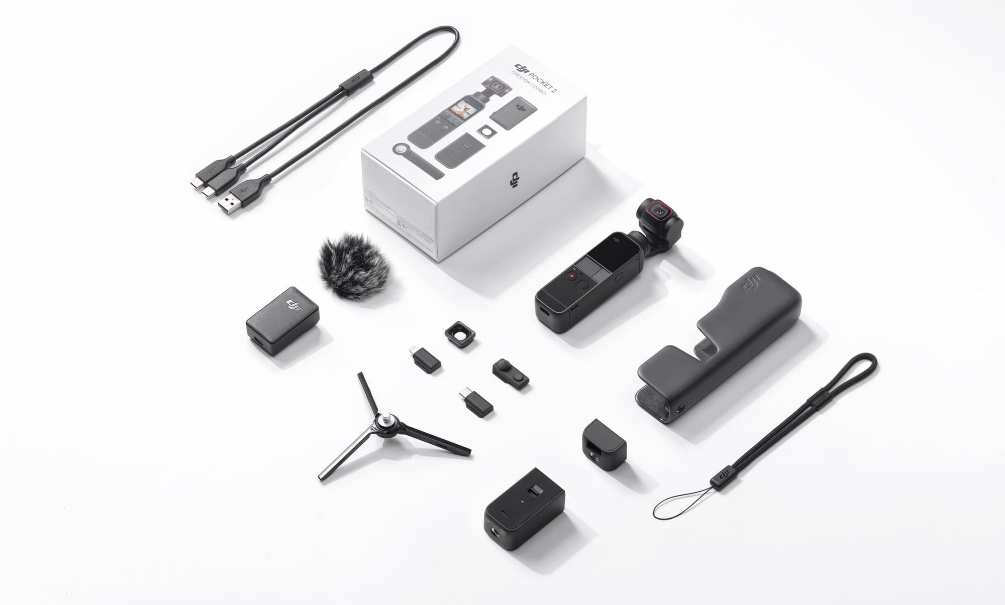 Close-up of the DJI Pocket 2 stabilized mini 4K gimbal camera.