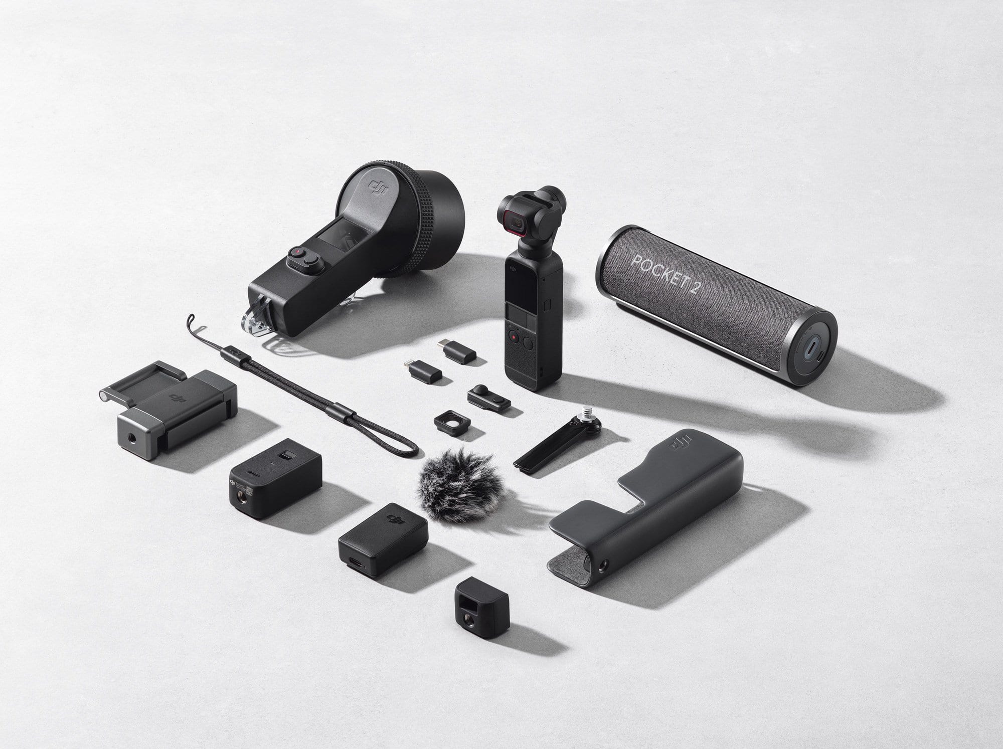 DJI Pocket 2 with modular accessories from the Creator Combo.