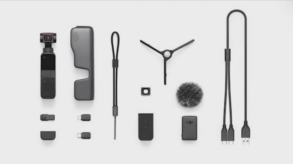 Contents of the leaked DJI Osmo Pocket 2 Combo kit.