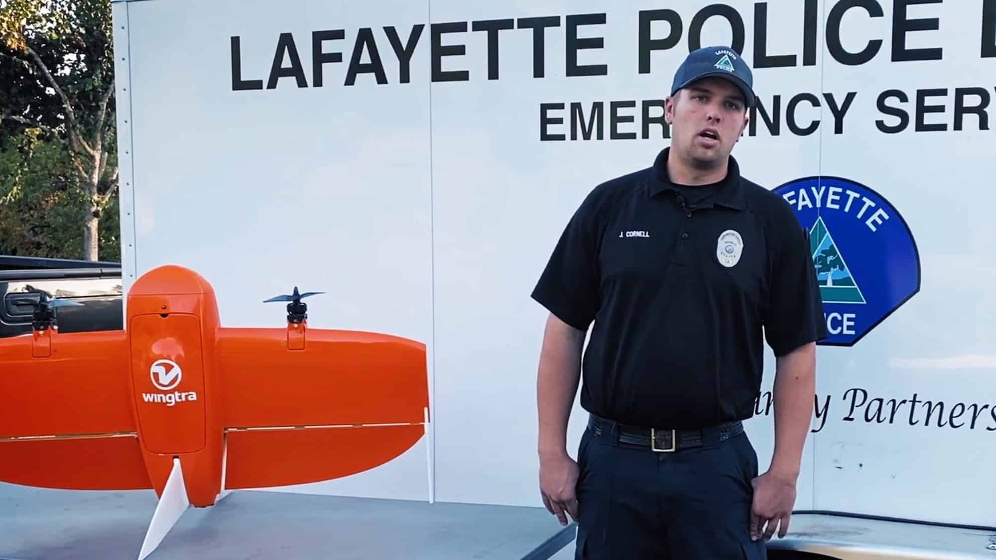 Lafayette Police uses Wingtra VTOL drone to map area destroyed by wildfires