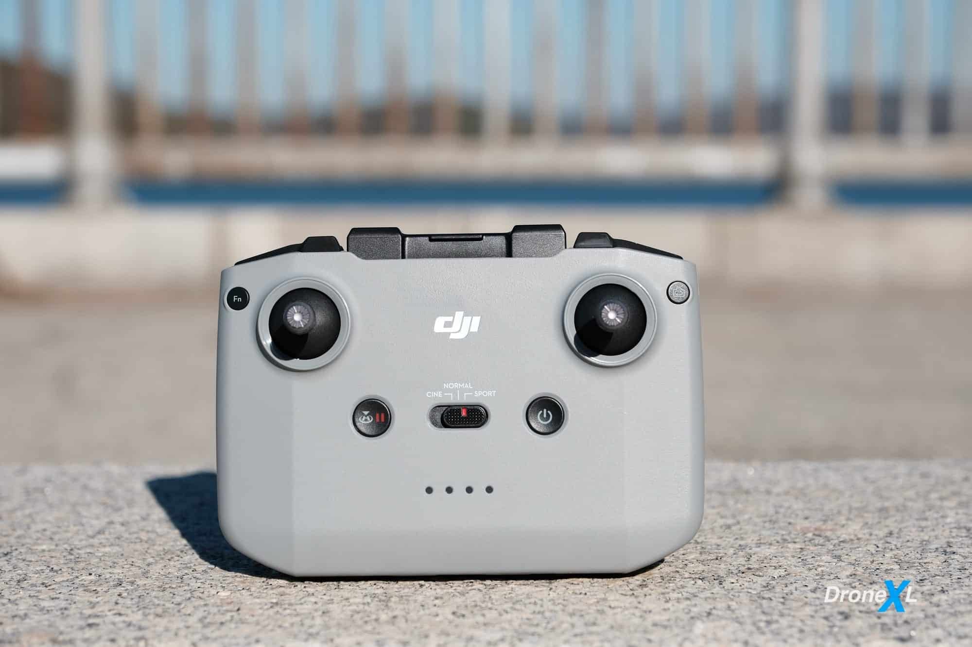 The DJI Mini 2 remote controller, the same unit that shipped with the Mavic Air 2.