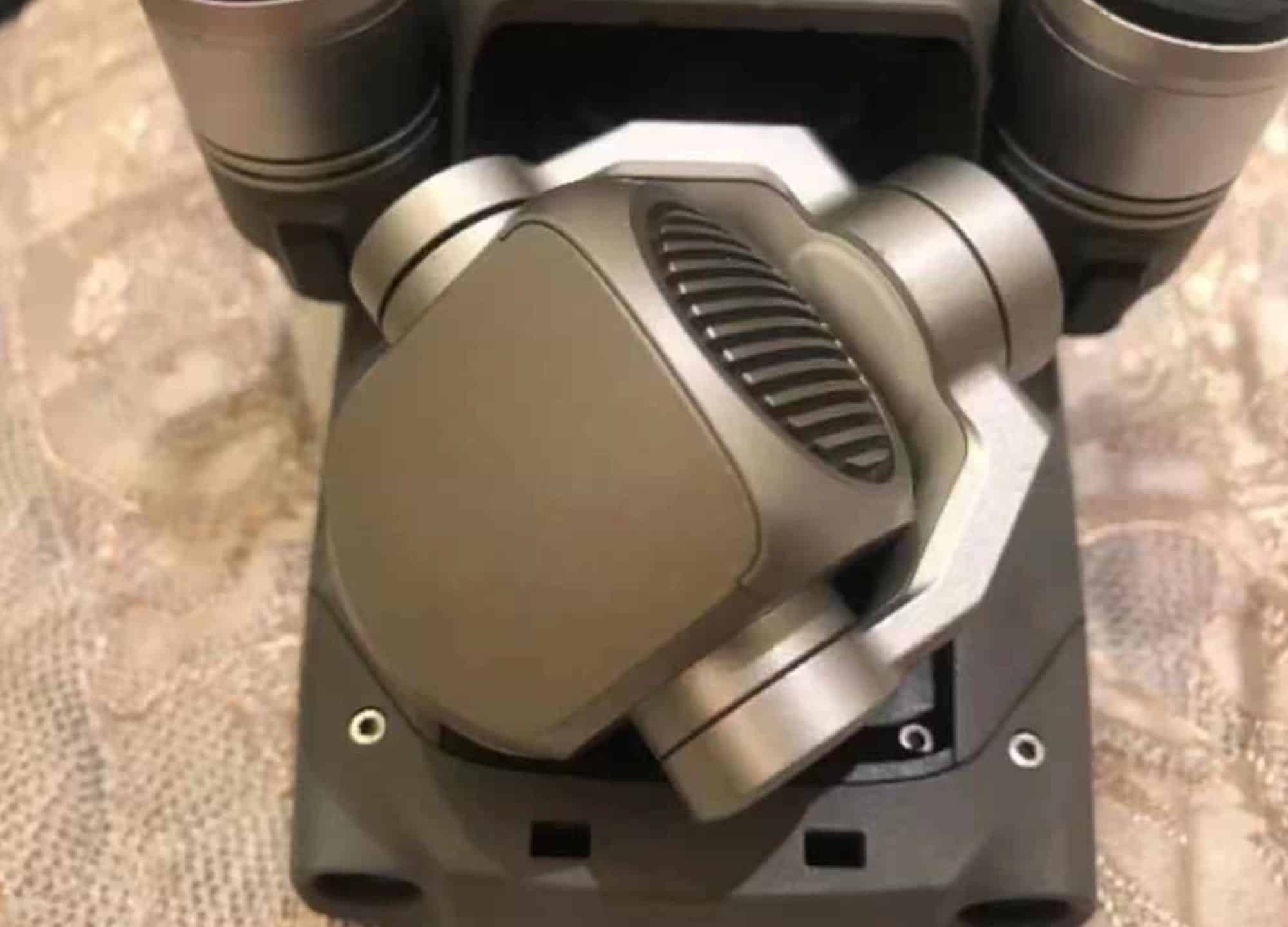 Back of the leaked DJI Mavic prototype camera showing its heatsink.