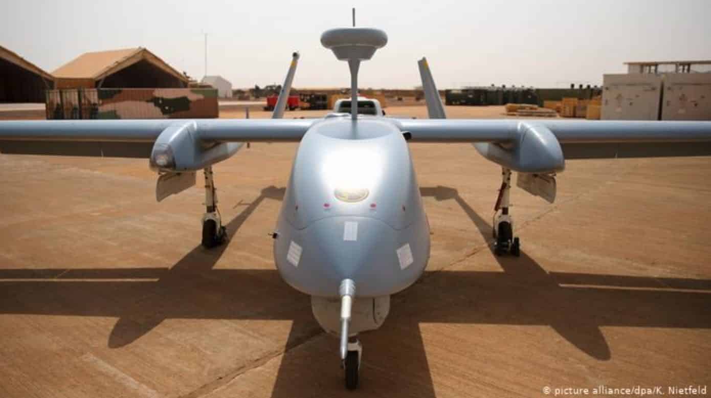 Military drone at the center of the German parliament debate over arming the Bundeswehr.