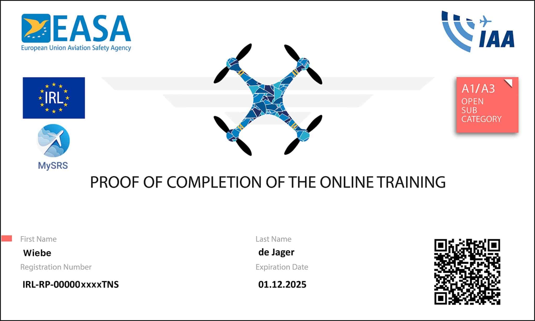 Irish drone certificate