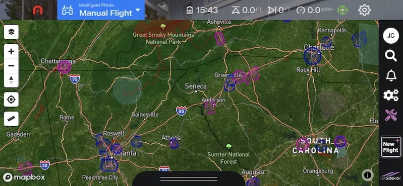 Interactive airspace map and micro-weather data UASidekick brings to Autel pilots.