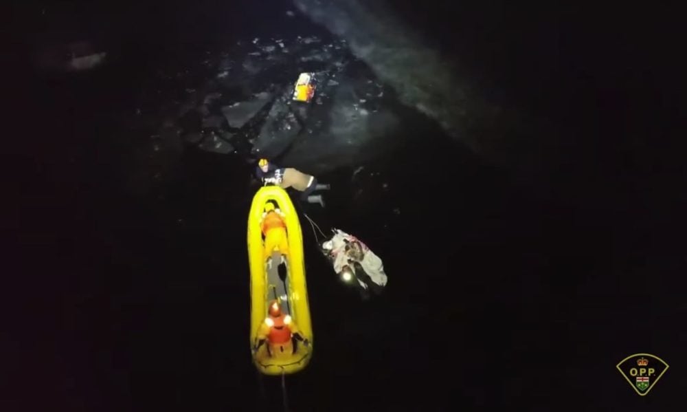 Drone supports dramatic ice rescue on Mississippi Lake