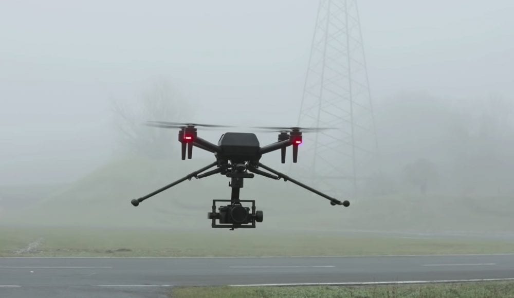 Still from Sony's CES 2021 video introducing the Airpeak drone.