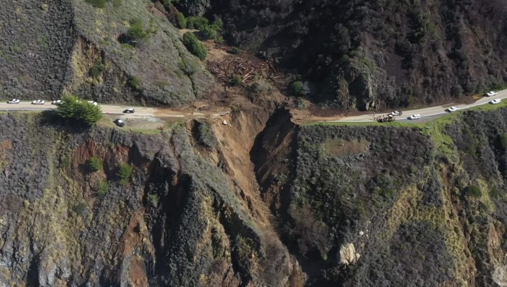 A drone video and 3D modeling software have been used to create a 3D model of the damage that occurred to Highway 1 close to Big Sur in California.