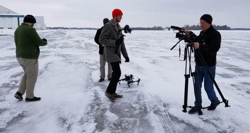 Drone pilot training with DroneUP at the NUAIR test site at Griffiss Airport in Rome, New York.
