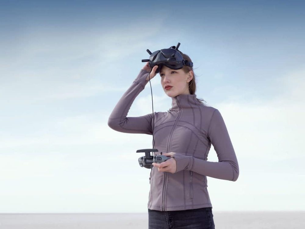 The DJI FPV drone pictured in leaked material from an online retailer.