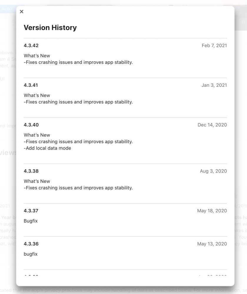 DJI Go 4 App version history