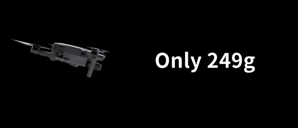 Side profile of the Hubsan Zino Mini Pro with its 3-axis gimbal camera.
