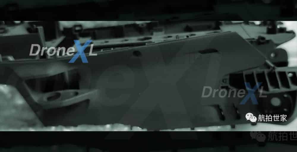 Dark leaked photo of an unreleased DJI Mavic 3 under DroneXL watermarks.