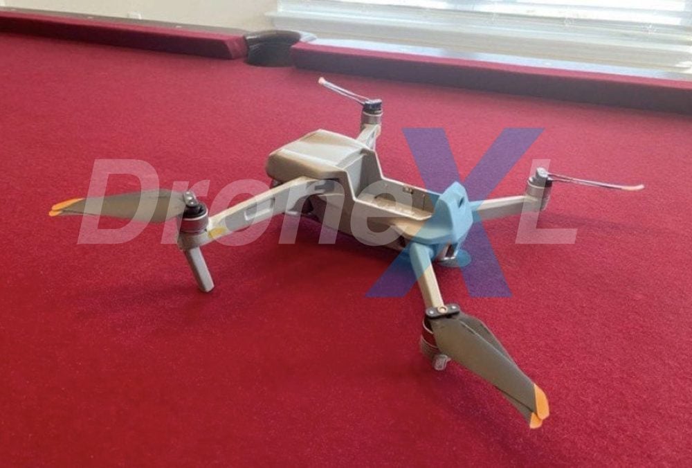 Close view of the one-inch camera and gimbal on the DJI Air 2S.